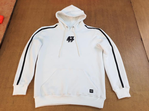 Sudadera con capucha bordada desgastada lavada con ácido de algodón 100% para hombre, sudaderas de Otoño de 220 gramos - Product Image 3