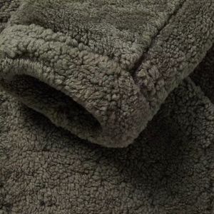 Veste zippée surdimensionnée en polaire écologique réversible d'hiver avec logo personnalisé sur le devant pour hommes - Product Image 5