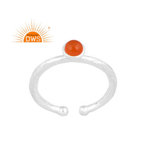 Best Quality Fine <b>Sterling</b> <b>Silver</b> Natural Carnelian Gemstone <b>Adjustable</b> <b>Ring</b> Custom Jewelry For Women Gift For Her - Product Image 1