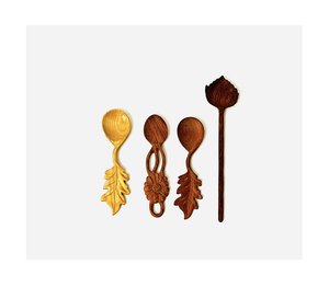 Directo de fábrica Cucharas de café de madera Venta al por mayor Cucharas de postre de bambú de mango largo hechas a mano Mejor precio - Product Image 1