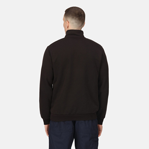 Sweat-shirt personnalisé à col roulé pour hommes 100% coton biologique de grande taille à épaules tombantes quart de fermeture éclair sweat-shirt vierge pour hommes - Product Image 2