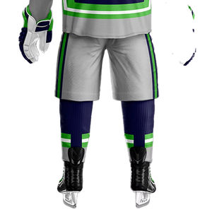 Uniforme de hockey sur glace personnalisé de haute qualité, broderie, nouveau design, impression numérique bon marché, service OEM, 100% polyester respirant - Product Image 6