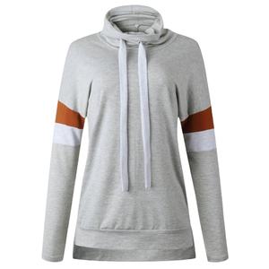 Sweat-shirts décontractés pour femmes avec rayures, manches longues et poches brodées, style uni, grandes tailles, mode automne - Product Image 1