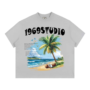 ODM OEM Unisex Oversize Boxy T-<b>Shirt</b> Breathable Short Length Printed Clothing Embroidered for Teenagers Men Plus Size Women - Product Image 2