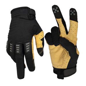 Gants de vélo de montagne MTB d'été unisexes, respirants, en cuir, avec écran tactile, protège-poings, anti-chocs, gants de sport pour le cyclisme - Product Image 1
