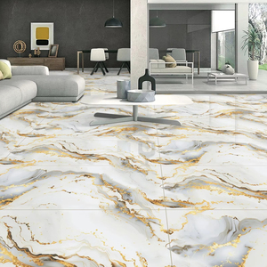 Carreaux brillants sans fin dorés en porcelaine de qualité supérieure 600x1200 Grand format 24x48 Carreaux de mur et de sol polis Conceptions d'exportation durables - Product Image 1