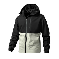 Chaqueta con capucha ligera a prueba de viento para hombre Ropa deportiva transpirable y resistente al agua para exteriores con bolsillos con cremallera en relieve