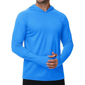 Camisa de protección solar para hombre Ropa de protección solar para hombre Sudadera con capucha de protección solar ligera de manga larga Natación Senderismo - Product Image 3