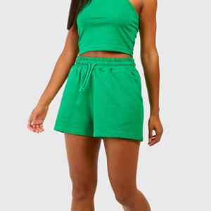 Shorts de sport pour femmes en coton, taille mi-haute, taille élastique, séchage rapide, respirant, personnalisables en gros - Product Image 1