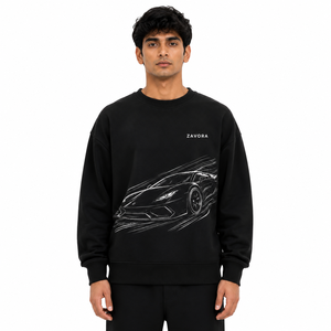 Trendy Sports Graphic Print Men's <b>Sweatshirt</b> <b>Black</b> Crew Neck Artwork Oversized Fit Custom Design Cotton Wholesale <b>Sweatshirt</b> USA - Product Image 1