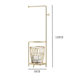 KPT68032 Étagère de rangement moderne en acier inoxydable pour salle de bain avec panier, fixation murale d'angle en métal pour hôtels - Product Image 5