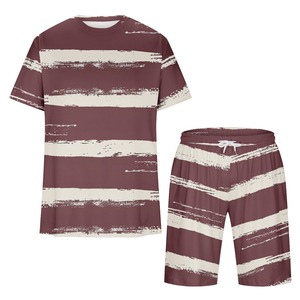 Camisa personalizada de verano de color sólido para hombre, pantalones cortos de manga corta con solapa, conjunto deportivo informal de dos piezas para hombre de verano - Product Image 3