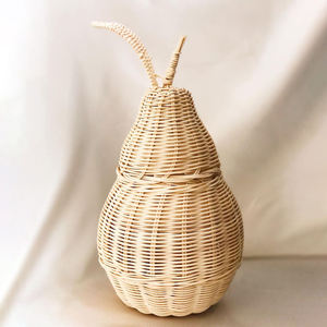 <b>Rattan</b> fruit shape basket natural handwoven pear shaped <b>storage</b> baskets for kids room decoration - Product Image 5