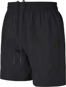 Pantalones cortos deportivos informales para hombre, ropa deportiva de poliéster de verano, secado rápido, cintura media, patrón sólido, teñido liso con forro triangular - Product Image 2