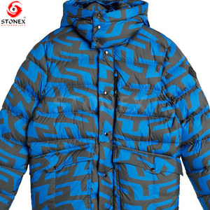 Custom Men's <b>Canvas</b> High Street Puffer <b>Jacket</b> Winter Warm Slim Fit Casual Shiny Hooded Outdoor - Product Image 5