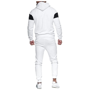 Ensemble sweat à capuche et sweat-shirt à coupe ajustée pour hommes % coton Training Jogging Tracksuits avec broderie Unisexe Taille XL - Product Image 3