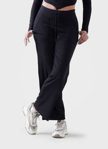 Mallas ajustadas personalizadas, pantalones acampanados deportivos informales de cintura alta para fitness, pantalones acampanados de yoga desnuda ajustados de alta elasticidad para mujer - Product Image 2
