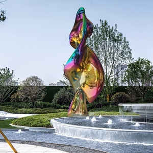 Prix d'usine Sculpture en métal sur mesure à grande échelle en acier inoxydable Statue de jardin extérieure Art moderne Décorations en métal - Product Image 3