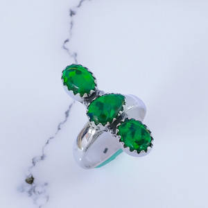 Anillos de Plata con Ópalo Aura de Diseño Fabuloso, Anillos de Plata 925 con Piedras Preciosas, Precio al por Mayor, Joyería Fina de Plata - Product Image 2