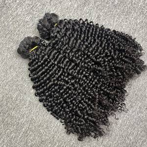 Extensions de cheveux humains bruts non transformés vierges bouclés profonds Toutes les textures, taille et couleur de l'usine du Vietnam - Product Image 3