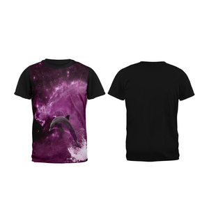 Nueva llegada: Camiseta para hombre con estampado de galaxia, camiseta premium para hombre con diseño de paneles, estilo moderno con bloques de color, ropa casual urbana. - Product Image 3