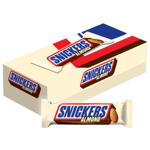 SNICKERS Candy Almond Milk Chocolate <b>Bars</b> Bulk Pack, 1.76 oz <b>Bars</b> (Pack of 24) - Product Image 1