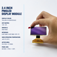 Módulo de Pantalla PMOLED Amarilla Original de 2.4 Pulgadas 128x64, Pantalla para Dispositivos Inteligentes Industriales con Interfaz SPI I2C Paralela, SSD1305Z AAA