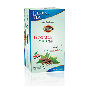 Tisane à saveur de réglisse et de menthe naturelle de qualité supérieure 100% en vrac 30 sachets dans une boîte fraîchement traitée et emballée dans un sac - Product Image 1