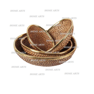 Panier à légumes en rotin fait main forme rectangulaire panier de rangement personnalisé pour la maison et la cuisine - Product Image 6