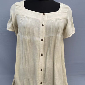 เดรสแขนกุดผ้าฝ้ายปักโลโก้สำหรับผู้หญิงย้อนยุคปรับแต่งได้สำหรับฤดูร้อนฤดูใบไม้ร่วง - Product Image 1