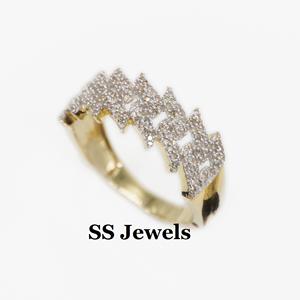 แหวนเพชรคิวบาแบบมีหนาม925เงิน VVS Moissanite แหวนสุดหรูสไตล์ฮิปฮอปน้ำแข็งแบบสั่งทำของขวัญ - Product Image 2