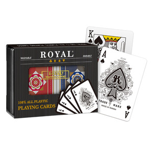 Naipes de Plástico Impermeables, Serie Moderna, Tamaño Póker, Doble Baraja para Dos Jugadores, Índice en Dos Esquinas, Personalizable para Familia - Product Image 1