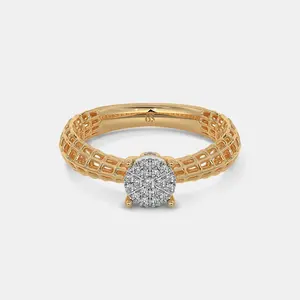 แหวนหมั้นเพชรทรงกลม 0.52 กะรัต คุณภาพสูง ระดับพรีเมียม สำหรับผู้หญิง เครื่องประดับเจ้าสาวสุดหรู ผู้จำหน่ายขายส่ง - Product Image 5