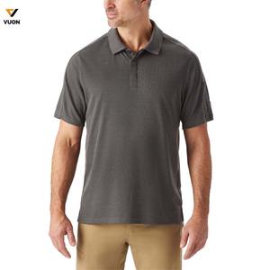 Polo d'entraînement en coton polyester CVC de haute qualité pour hommes Logo personnalisé T-shirt de polo de golf tricoté à séchage rapide pour hommes - Product Image 2