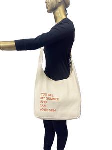 กระเป๋าโท้ทผ้าใบทำจากผ้าฝ้ายเป็นมิตรต่อสิ่งแวดล้อมพร้อมที่จับห่วงไม้ไผ่สำหรับโปรโมชั่นของนักช้อปและชายหาด - Product Image 4