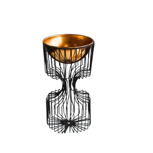 Jardinière ou pot de fleurs en métal texturé de designer moderne avec pieds Couleur et taille personnalisées avec tailles 23x23x40 cm - Product Image 2