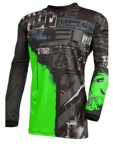 Venta al por mayor personalizada de montaña de los hombres de la sublimación de manga larga jersey de media manga camisetas de carreras de motos Motocross Jersey - Product Image 4