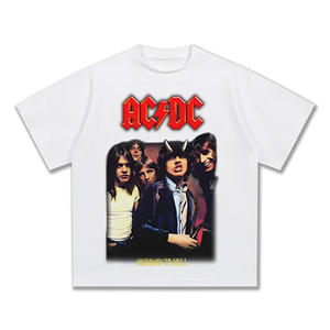 T-shirts streetwear en coton épais OEM en gros, impression graphique personnalisée DTF DTG, production en vrac haute définition - Product Image 1