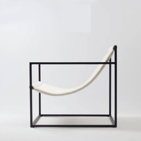 Chaise longue modulaire contemporaine pour balcon et patio, canapé d'extérieur, décoration intérieure, salon, détente, salle à manger, métal