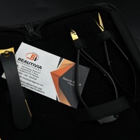 Kit de pédicure professionnel en acier inoxydable noir et or, avec repousse-cuticules, ciseaux, coupe-ongles, logo personnalisé pour manucure