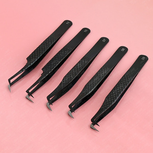 Nouvelle pince à épiler X à pointe ultra-fine pour extension de cils Pince à épiler à volume pour cils 45 Pince à épiler à 90 degrés Diamond Grip - Product Image 2