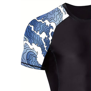 Vêtement de sport de gym Rash Guard avec manches imprimées par sublimation Dernier design MMA Fighting Training Wear Rash Guard pour hommes - Product Image 5