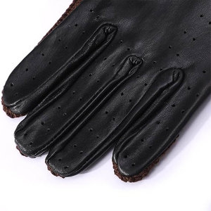 Gants en cuir pour la conduite hivernale, gants de moto rembourrés épais pour une protection chaude des mains et des bras - Product Image 6