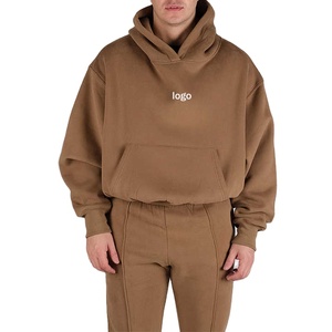 2025 haute qualité Logo personnalisé poids lourd sweat à capuche court surdimensionné polaire sweats à capuche vierges pour l'hiver sweat à capuche brodé pour unisexe - Product Image 1