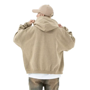 Sweats à capuche pour hommes Vente en gros Pas cher Blanc 100% Coton mélangé Homme Classique Sweat à capuche Personnalisé Imprimé Bouffant Polaire Pull à capuche - Product Image 6