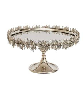 Support à gâteau en métal sur mesure Support à gâteau plaqué aluminium Support en métal de finition moderne de taille moyenne - Product Image 6