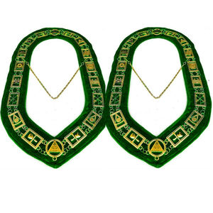 COLLIER D'OFFICIERS D'ARTISANAT REGALIA MAÇONNIQUE PRIX D'USINE AVEC CHAÎNE EN MÉTAL AVEC CHAÎNE DE BIJOUX EN MÉTAL TOUT AUTOUR DE BOULE D'ARGENT - Product Image 4