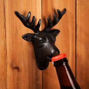New Handmade Cast Iron Wall-mounted <b>Bottle</b> Opener With Rustic <b>Vintage</b> Design Perfect for Home Bars and Outdoor Patios - Product Image 1