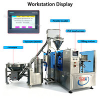 Machine d'emballage automatique de sachets de poudre pré-fabriqués pour lait, café, farine, protéines en poudre