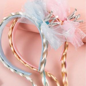 लड़कियों के लिए राजकुमारी जमे हुए विग हेयरबैंड लंबे ब्रेडेड विग हेडबैंड - Product Image 4